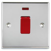 Show details for  45A Double Pole Switch with Neon, 1 Gang, Polished Chrome, Decorative Range