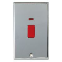 Show details for  45A Double Pole Switch with Neon, 2 Gang, Polished Chrome, Decorative Range