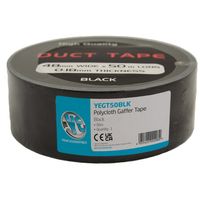 Show details for  Duct Tape, 48mm x 50m, Polycloth, Black