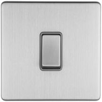 Show details for 10A Intermediate Switch, 1 Gang, Stainless Steel, Grey Trim, Concealed 3mm Range