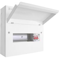 Show details for  100A Isolator Consumer Unit with SPD, 10 Module, 7 Way, Steel, White, IP20
