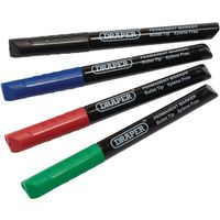 Show details for  Marker Pens, 1mm-1.2mm, Multicoloured [Pack of 4]