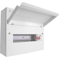 Show details for  100A Isolator Consumer Unit with SPD, 12 Module, 9 Way, Steel, White, IP20