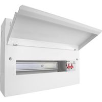 Show details for  100A Isolator Consumer Unit with SPD, 16 Module, 13 Way, Steel, White, IP20