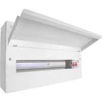 Show details for  100A Isolator Consumer Unit with SPD, 22 Module, 19 Way, Steel, White, IP20