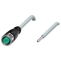 Show details for  Sensor Actuator Cable, M12 Socket - Cable End, 4 Core, PUR, Grey, 5m