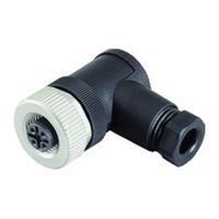Show details for  M12 Angled Female Connector, 4 Pin, 4mm-6mm, Black, IP67