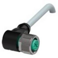 Show details for  Sensor Actuator Cable, M12 Angled Socket - Cable End, 4 Core, PVC, Grey, 2m