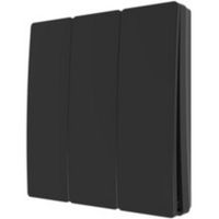 Show details for Kinetic Push Switch, 3 Gang, Black, IP65, Culina Range