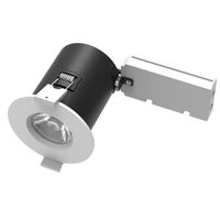 Show details for  GU10 Fire Rated Downlight, Fixed, White Chrome Bezel, IP20 (Lamp Not Included)