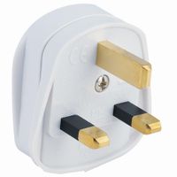Show details for  13A Fused Resilient Plug Top, White