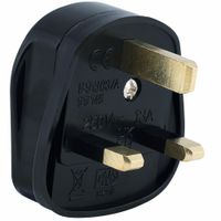 Show details for  13A Fused Resilient Plug Top, Black