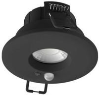 Show details for  6W Colour Switchable Fire Rated Downlight with PIR, 2700K/3000K/4000K, Black, IP65 , H2 Sense Range