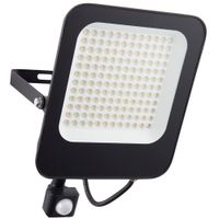 Show details for  100W LED Floodlight with PIR, 4000K, Matt Black, IP65, Guard Range