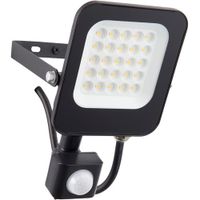 Show details for  20W LED Floodlight with PIR, 4000K, Matt Black, IP65, Guard Range