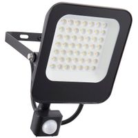 Show details for  30W LED Floodlight with PIR, 4000K, Matt Black, IP65, Guard Range