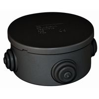 Show details for  Round Adaptable Box with Stepped Gland, 65mm x 40mm, Black, IP44