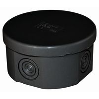 Show details for  Round Adaptable Box with Membrane Gland, 80mm x 40mm, Black, IP65