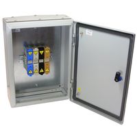 Show details for  150A Metal Enclosed Stud Terminal, 4 Pole, M8, 50mm², 400mm x 300mm x 150mm, IP65