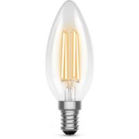 Show details for  4.2W LED Filament Candle Lamp, 2700K, 470lm, E14, Dimmable, Clear