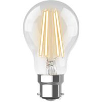 Show details for  7.3W Filament A60 LED GLS Lamp, 2700K, 806lm, B22, Clear, Dimmable