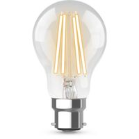 Show details for  7.3W LED Filament GLS Lamp, 2700K, 806lm, B22, Dimmable, Clear