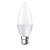 Show details for  5W LED Candle Lamp, 2700K, 470lm, Dimmable, B22, Reon Range