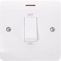 Show details for  50A Double Pole Switch with Neon, 1 Gang, White, Mode Range