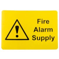 Show details for  Safety Label 'Fire Alarm Supply', 50mm x 35mm, Self Adhesive Vinyl [Pack of 10]