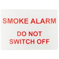 Show details for  Safety Label 'Smoke Alarm Do Not Switch Off', 50mm x 35mm, Self Adhesive Vinyl [Pack of 10]
