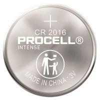 Show details for  Lithium Coin Battery, 2016, 3V, Procell Intense Range [Pack of 5]