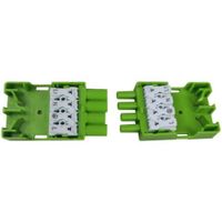 Show details for Push-Fit Lighting Connector, 4 Pin, 20A, 250V, IP20, Green