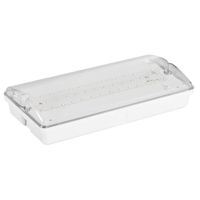 Show details for  12W Emergency LED High Output Bulkhead with Switchable Self-Test, 6000K, 1100lm, White, IP65