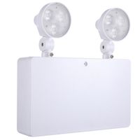 Show details for  3W Emergency LED Twin Spot with Self-Test, 6000K, 300lm, White, IP20