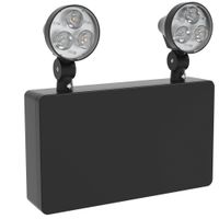 Show details for  3W Emergency LED Twin Spot with Self-Test, 6000K, 300lm, Black, IP20