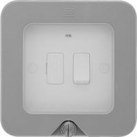 Show details for  Weatherproof 13A Switched Fused Connection Unit with Power Indicator, 1 Gang, Grey, IP66, Storm Range