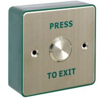 Show details for  Exit Button 'Press To Exit', 89mm x 89mm x 30mm, Stainless Steel 