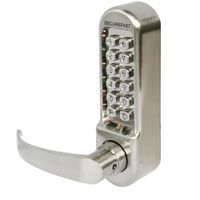 Show details for  Easy Code Change Digital Lock with Lever and Passage Mode, Satin Chrome