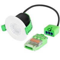 Show details for  3.5W/5W Fire Rated LED CCT Downlight, 3000K/4000K/5700K, Dimmable, White, IP65, X50 Range [Pack Of 10]