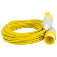 Show details for  110V Site Extension Lead, 16A, 14m, 1.5mm², Yellow