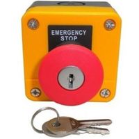 Show details for  Emergency Stop Station, Key Release, 1NC, Plastic, IP65