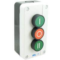 Show details for  Control Station, 3 Position, 2NO/1NC, Green/Red/Green, Plastic, IP65