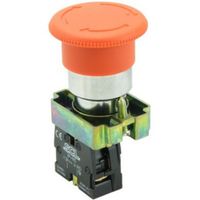 Show details for  22.5mm Emergency Stop Button and Collar, Twist Release, 1NC, Metal, IP65