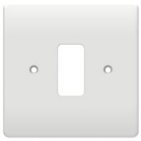 Show details for  Grid Faceplate, 1 Gang, White