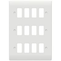Show details for  Grid Faceplate, 12 Gang, White