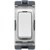 Show details for  10AX 1 Way Single Pole Grid Switch, White