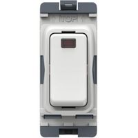 Show details for  10AX Double Pole Grid Switch with LED Indicator, White