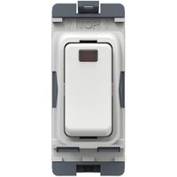 Show details for  20AX Double Pole Grid Switch with LED Indicator, White