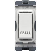 Show details for  20AX 2 Way Single Pole Retractive Grid Switch 'Press', White