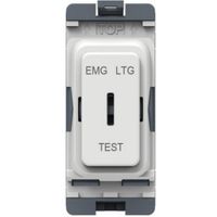 Show details for  10AX 2 Way Grid Key Switch 'EMG LTG TEST', White